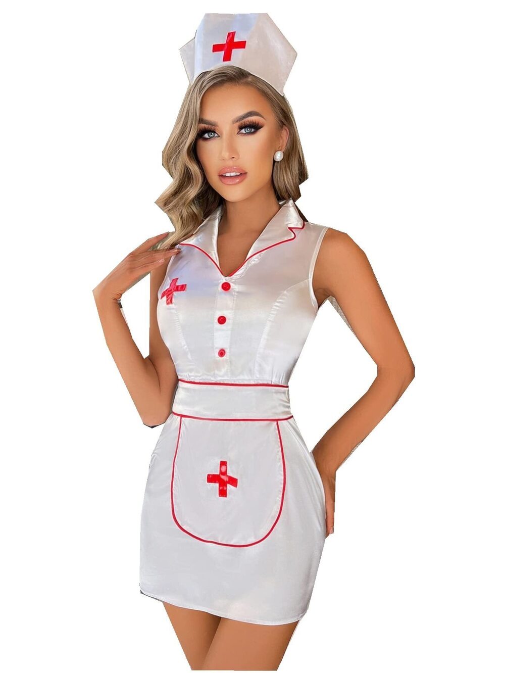 3834 Sexy Nurse Costume - Vintage Uniform Cosplay Outfit